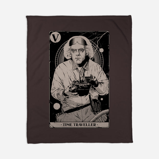 Time Traveller Tarot-None-Fleece-Blanket-Hafaell