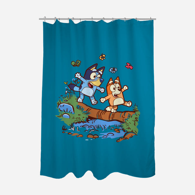 Walking Down The Stream-None-Polyester-Shower Curtain-Xentee