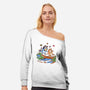 Walking Down The Stream-Womens-Off Shoulder-Sweatshirt-Xentee