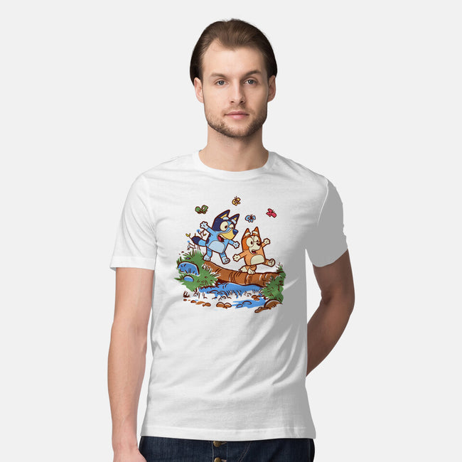 Walking Down The Stream-Mens-Premium-Tee-Xentee