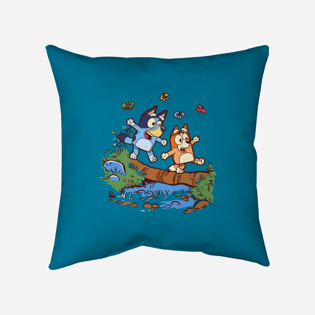 Walking Down The Stream-None-Removable Cover-Throw Pillow-Xentee