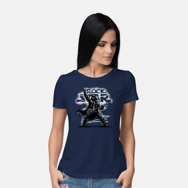 Rock Star Vader-Womens-Basic-Tee-alnavasord