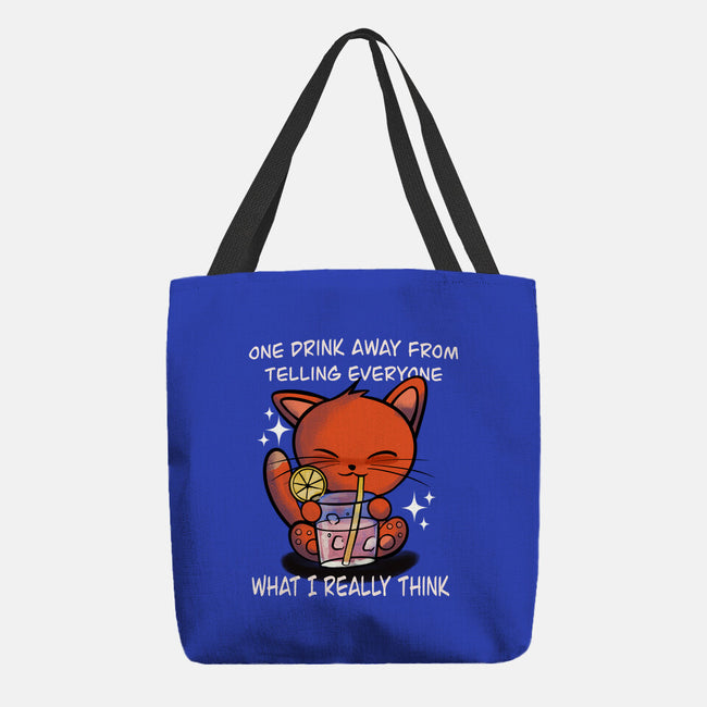 One Drink Away-None-Basic Tote-Bag-fanfabio