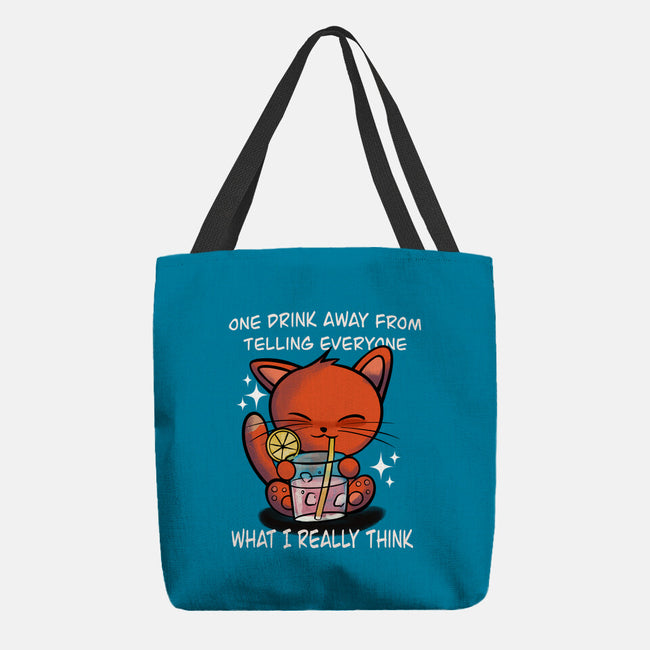 One Drink Away-None-Basic Tote-Bag-fanfabio