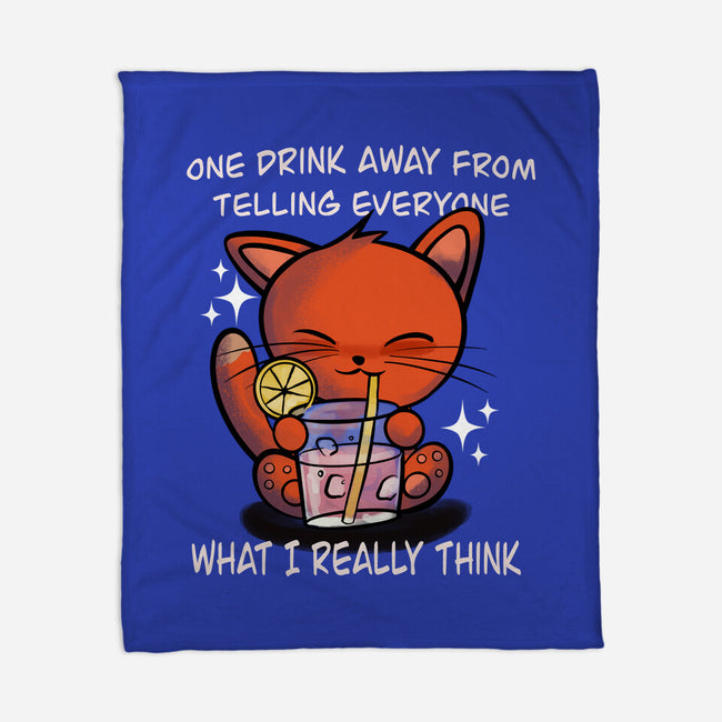 One Drink Away-None-Fleece-Blanket-fanfabio