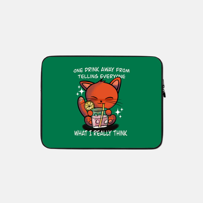 One Drink Away-None-Zippered-Laptop Sleeve-fanfabio