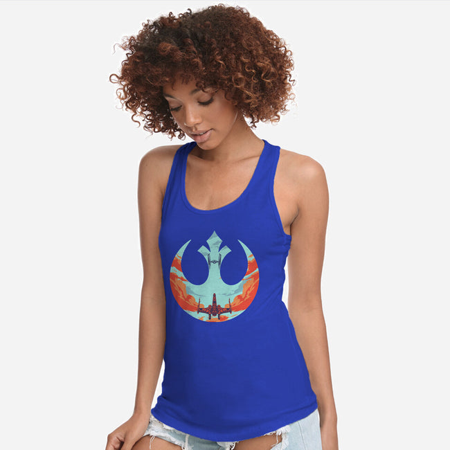 Rebel Fighter-Womens-Racerback-Tank-RamenBoy