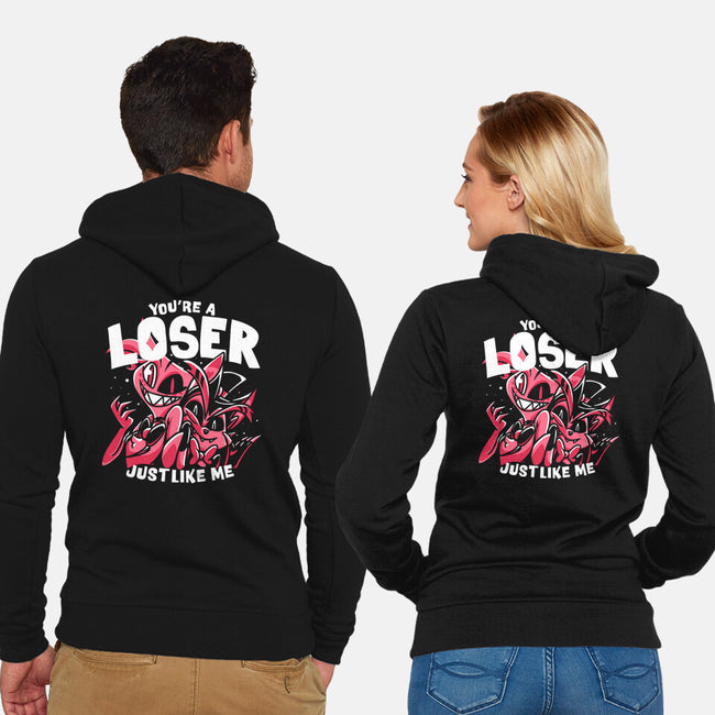 Loser Baby-Unisex-Zip-Up-Sweatshirt-estudiofitas