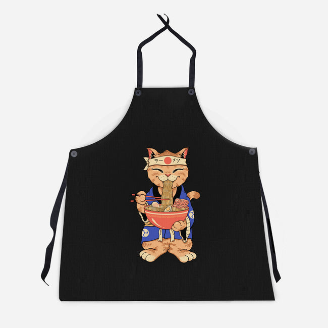 Ramen Meowster Standing-Unisex-Kitchen-Apron-vp021