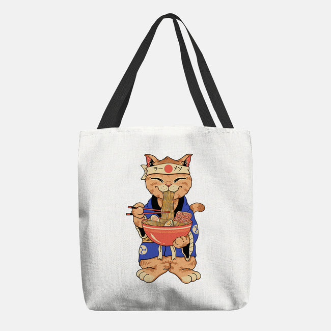 Ramen Meowster Standing-None-Basic Tote-Bag-vp021