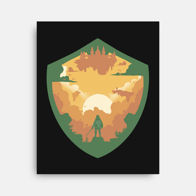 Hylian Shield-None-Stretched-Canvas-RamenBoy