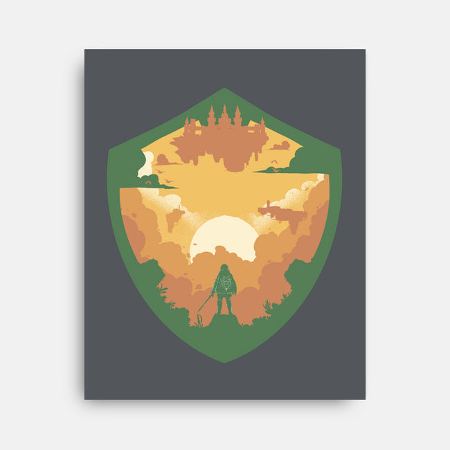 Hylian Shield-None-Stretched-Canvas-RamenBoy