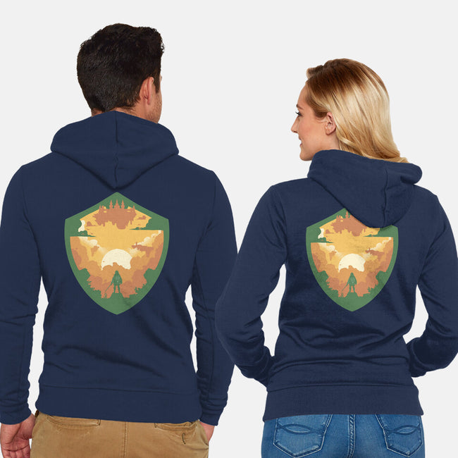 Hylian Shield-Unisex-Zip-Up-Sweatshirt-RamenBoy