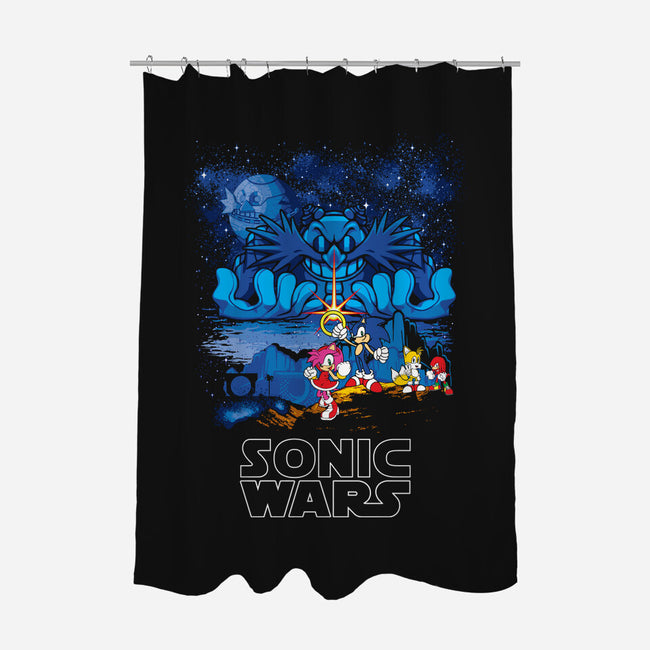 Sonic Wars-None-Polyester-Shower Curtain-dalethesk8er