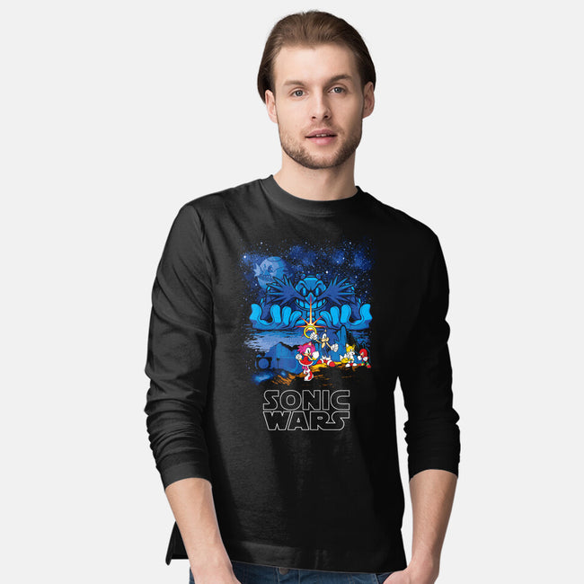 Sonic Wars-Mens-Long Sleeved-Tee-dalethesk8er