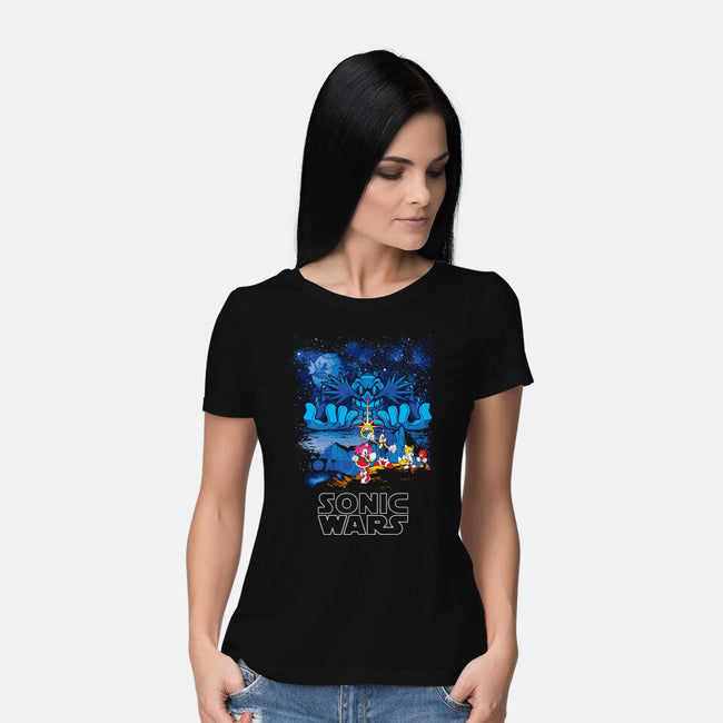 Sonic Wars-Womens-Basic-Tee-dalethesk8er