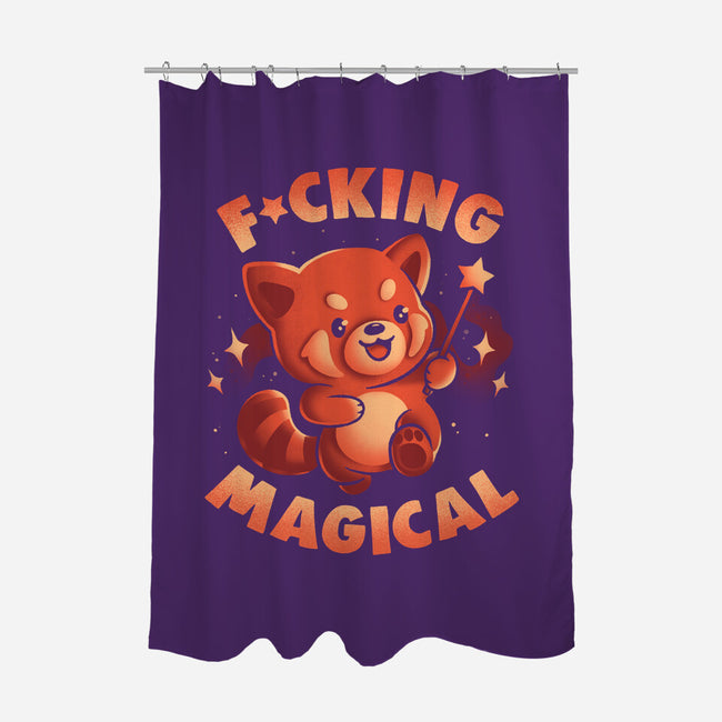 Red Panda Magic-None-Polyester-Shower Curtain-eduely