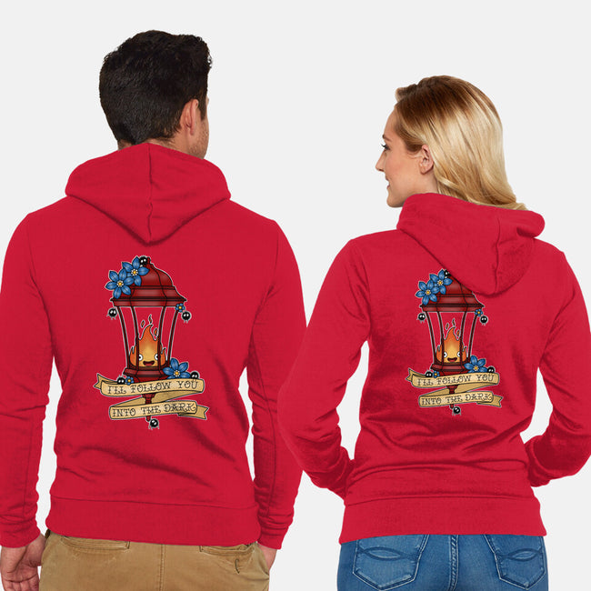 Eternal Traveling Companion-Unisex-Zip-Up-Sweatshirt-Alexhefe