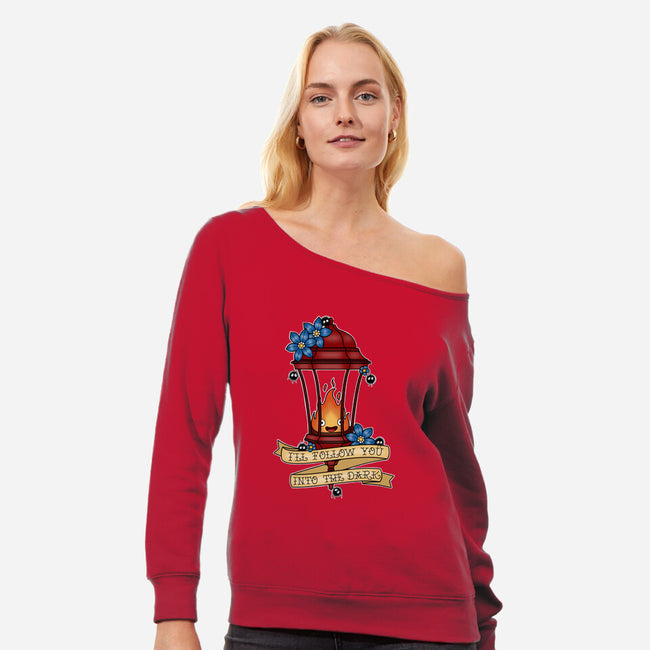 Eternal Traveling Companion-Womens-Off Shoulder-Sweatshirt-Alexhefe