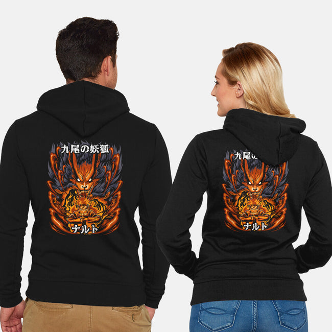 The Ninja Of The Nine Tails-Unisex-Zip-Up-Sweatshirt-Diego Oliver