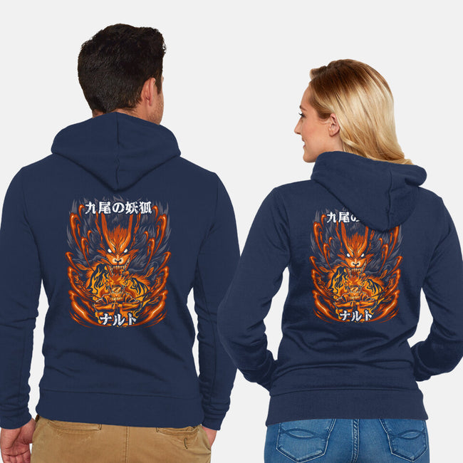 The Ninja Of The Nine Tails-Unisex-Zip-Up-Sweatshirt-Diego Oliver