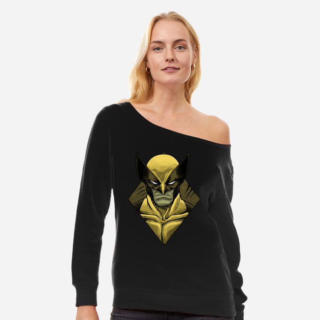 The Weapon X-Womens-Off Shoulder-Sweatshirt-Astrobot Invention