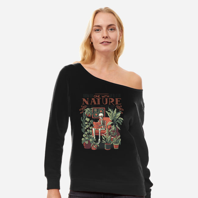 I Am One With Nature-Womens-Off Shoulder-Sweatshirt-tobefonseca