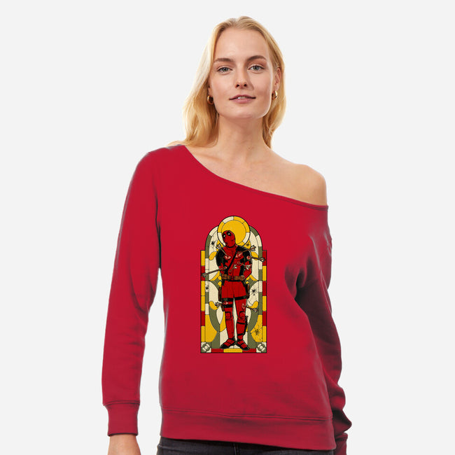 Guardian Of Chaos-Womens-Off Shoulder-Sweatshirt-Hafaell