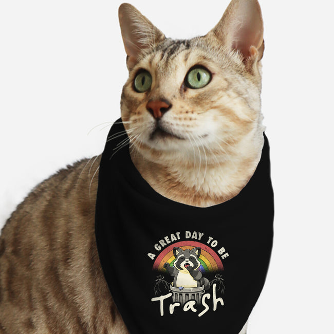 A Great Day To Be Trash-Cat-Bandana-Pet Collar-koalastudio