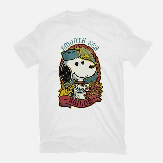 Beagle Sailor Tattoo-Mens-Basic-Tee-Studio Mootant