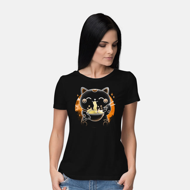 Soul Of The Ramen Cat-Womens-Basic-Tee-Donnie