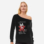 Muffin’s Badness Level-Womens-Off Shoulder-Sweatshirt-Alexhefe