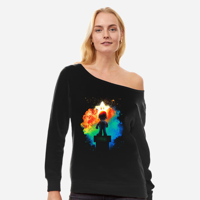 Soul Of The Star-Womens-Off Shoulder-Sweatshirt-Donnie