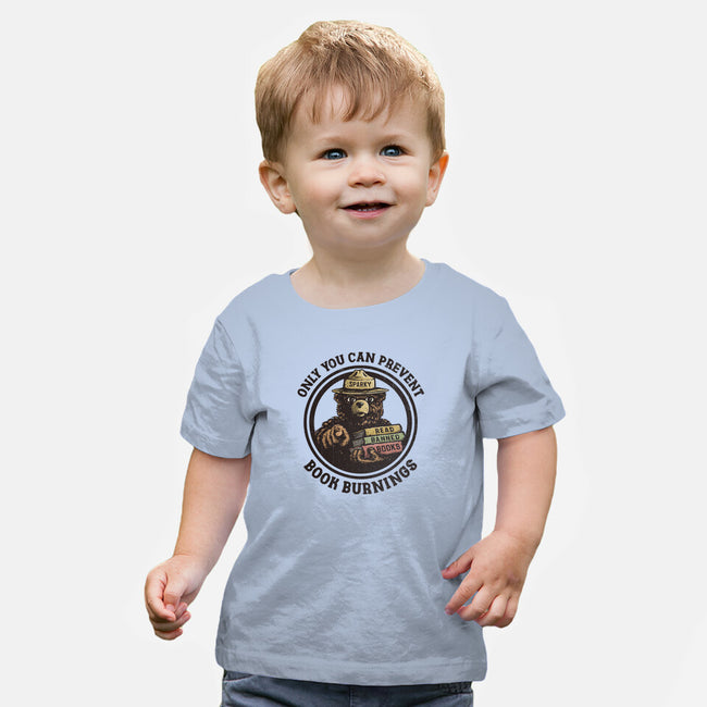 Only You Can Prevent Book Burnings-Baby-Basic-Tee-kg07