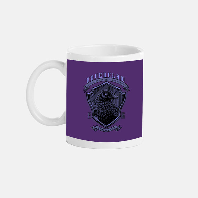 Violet Crow Emblem-None-Mug-Drinkware-Astrobot Invention