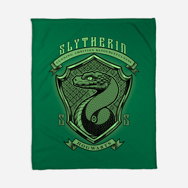 Green Snake Emblem-None-Fleece-Blanket-Astrobot Invention