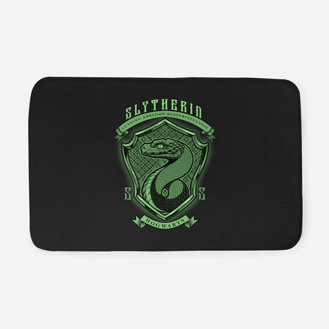 Green Snake Emblem-None-Memory Foam-Bath Mat-Astrobot Invention