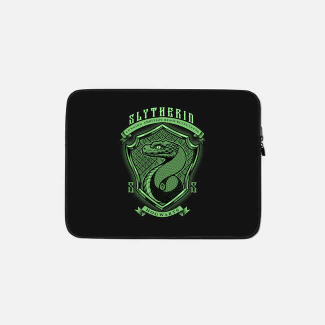 Green Snake Emblem-None-Zippered-Laptop Sleeve-Astrobot Invention