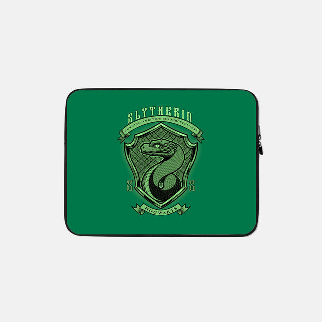 Green Snake Emblem-None-Zippered-Laptop Sleeve-Astrobot Invention