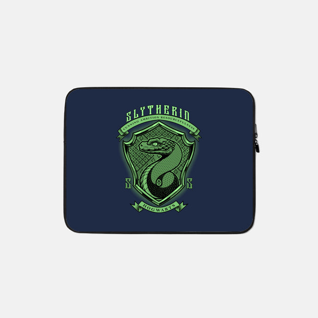 Green Snake Emblem-None-Zippered-Laptop Sleeve-Astrobot Invention