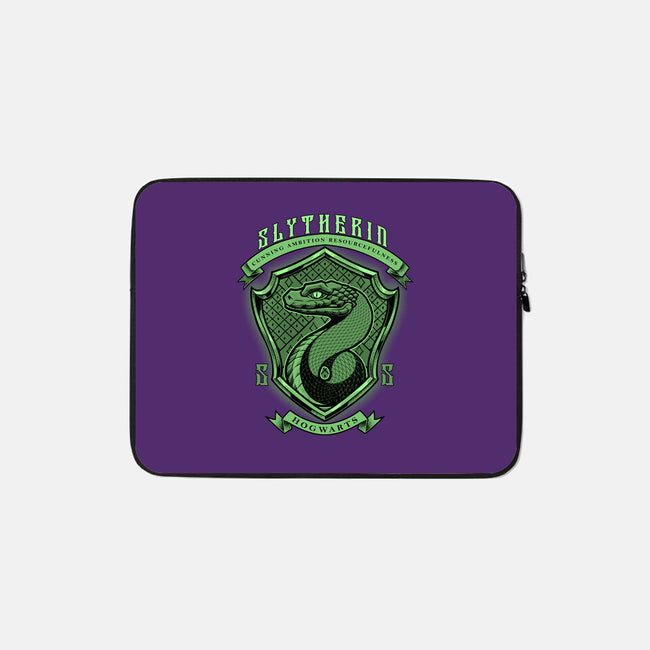 Green Snake Emblem-None-Zippered-Laptop Sleeve-Astrobot Invention