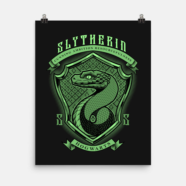 Green Snake Emblem-None-Matte-Poster-Astrobot Invention