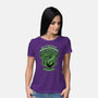 Green Snake Emblem-Womens-Basic-Tee-Astrobot Invention