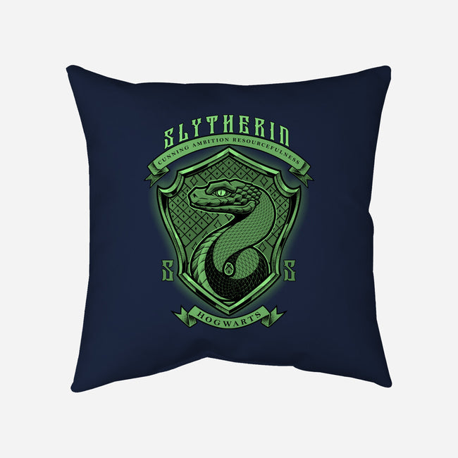 Green Snake Emblem-None-Removable Cover-Throw Pillow-Astrobot Invention