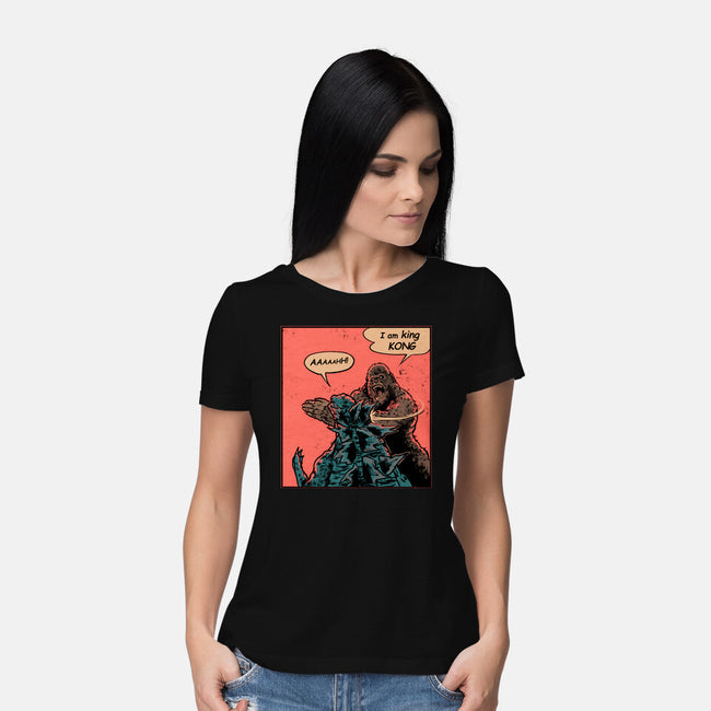 King Of Skull Island-Womens-Basic-Tee-Gleydson Barboza