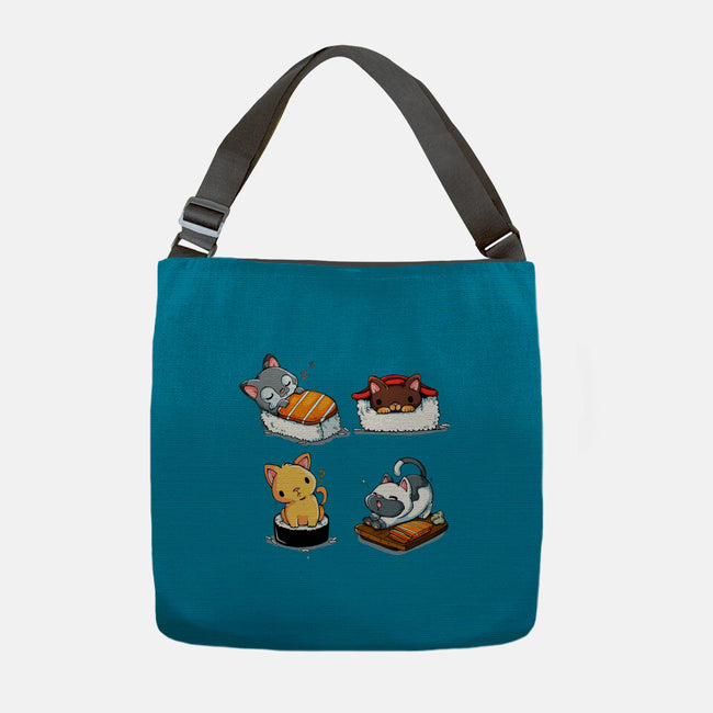 KittenSushi-None-Adjustable Tote-Bag-Vallina84