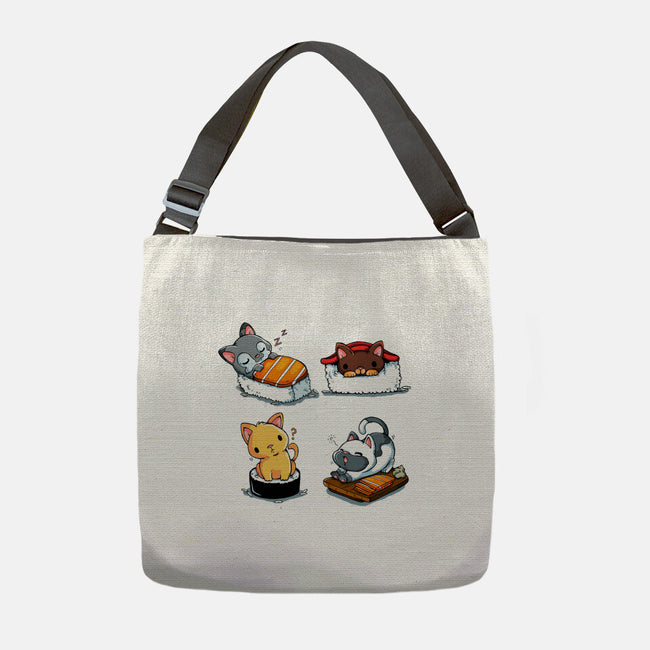 KittenSushi-None-Adjustable Tote-Bag-Vallina84