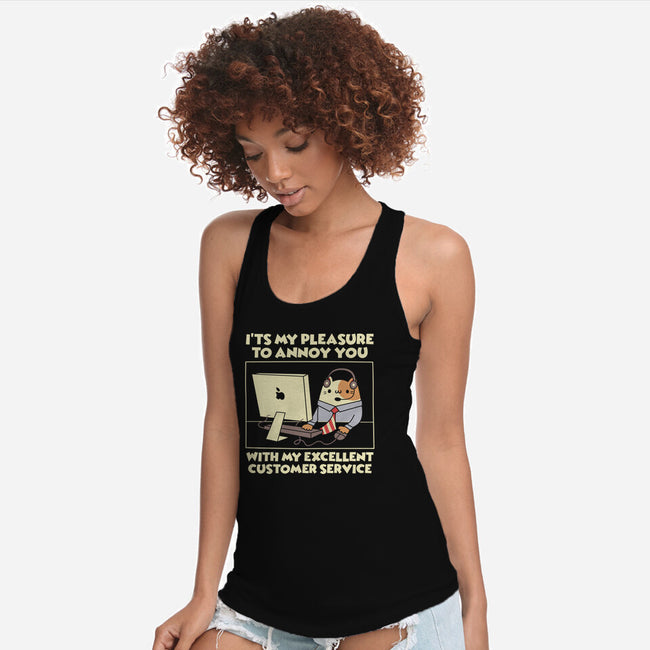 Customer Service-Womens-Racerback-Tank-Xentee