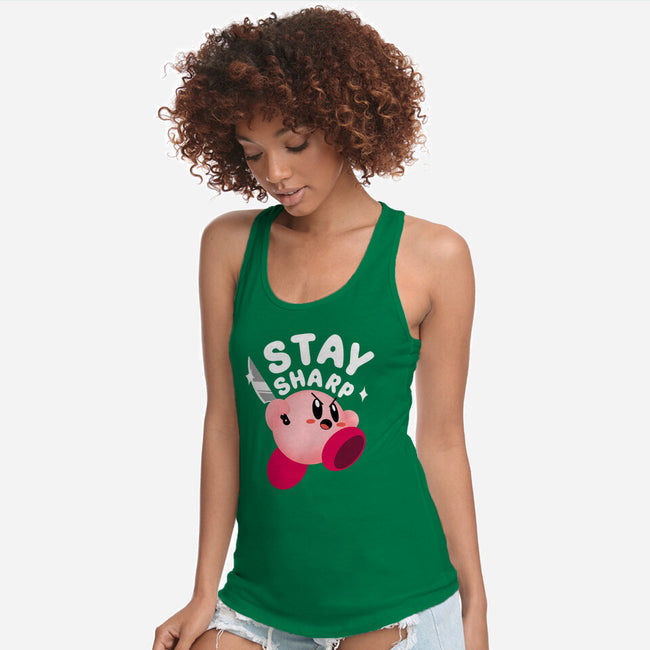 Kirby Stay Sharp-Womens-Racerback-Tank-Tri haryadi