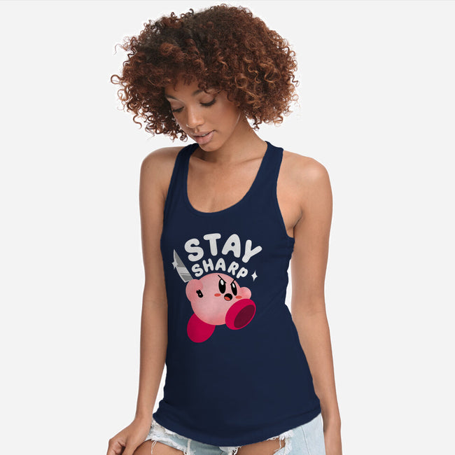 Kirby Stay Sharp-Womens-Racerback-Tank-Tri haryadi